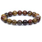 Keleny Fashion Crystal Man Women Stretch Bracelet 10mm Round Beads Rock Jasper 7 Inch Unisex - color: Aqua