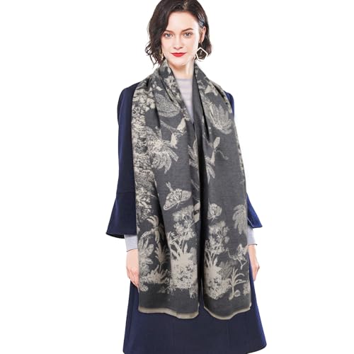 EXTREE Scarfs for Women Pashmina Silky Shawl Wrap for Evening Dressing Blanket Open Front Poncho Cape
