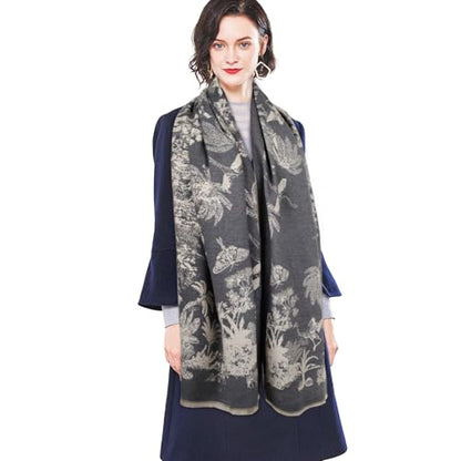 EXTREE Scarfs for Women Pashmina Silky Shawl Wrap for Evening Dressing Blanket Open Front Poncho Cape