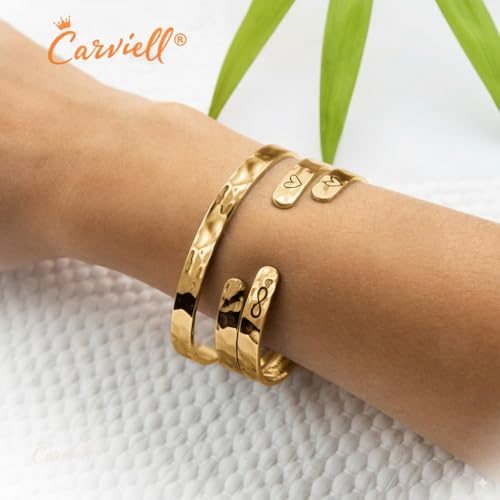 Carviell Bracelet - Gifts for Women – Inspirational, Friendship, Love, Mom, Daughter, Sister, Christian, Graduation, Memorial & Wedding Gifts – 100+ Phrases – Stainless Steel, Gift-Ready - style: CHRISTIAN GIFT - For I know the plans I have for you – Jere