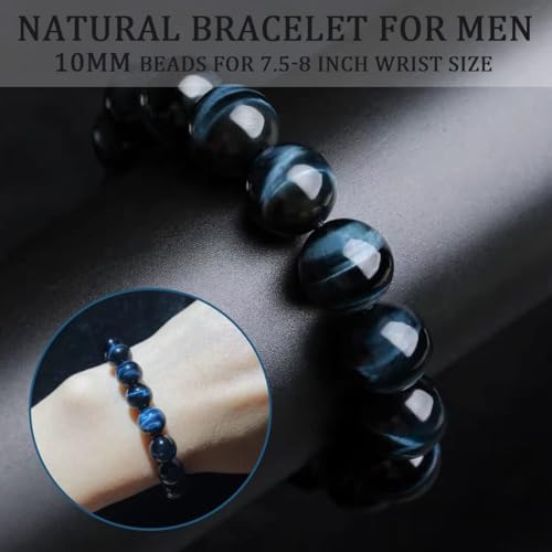 Single-pack of pure gemstone bracelets… - color: Jade-10mm-Black-Chakra