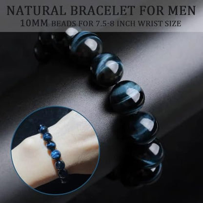 Single-pack of pure gemstone bracelets… - color: Jade-10mm-Black-Chakra