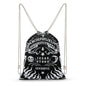 Skull Skeleton Witch Board Tarot Black Art Portable Canvas Drawstring Backpack with Drawstring Pockets 30x40cm - color: Skull Skeleton Witch Board Tarot Black Art, size: 30x40cm