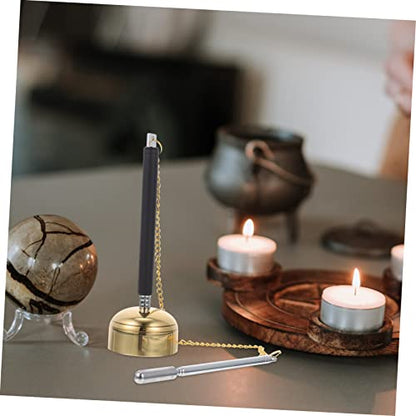 Toddmomy Flexible Telescopic Buddhist Chime with Clear Crisp Sound Smooth Safe Edges Simple Design Praying Instrument for Temple Rituals and Meditation Large Buddha Utensil and Home Decor