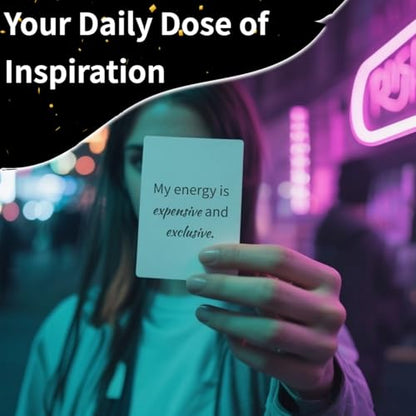 Jxueych Miracle Affirmation Cards for Women - Daily Motivational & Inspirational Positive Mantras Cards | Mindfulness & Encouragement Gift Set for Self-Care