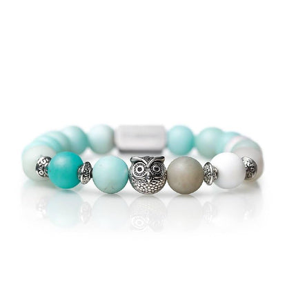 Tigranes Premium Natural Stone Bracelet Collection – Handmade Gemstone Jewelry in Luxury Branded Gift Box - style: Amazonte Beads 10mm