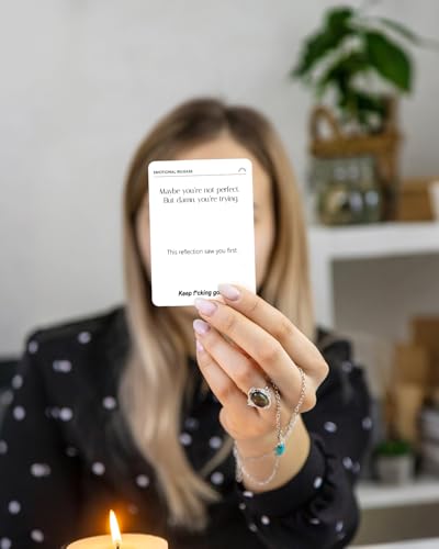 Affirmation Cards for Women – 54 Daily Mindfulness, Meditation & Emotional Release Cards with Unique Relationship Anxiety Relief Section | Universe-Themed Positive Self-Care Deck |Gifts for Women