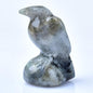 Moonstone Crystal Raven 2" Natural Crystal Handmade Sculpture Lucky Guardian Pocket Statue Healing Stone Animal Statue Office Home Decor Gift - color: Moonstone