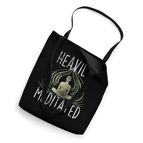 Heavily zen Meditated Funny Meditation Yoga Tote Bag