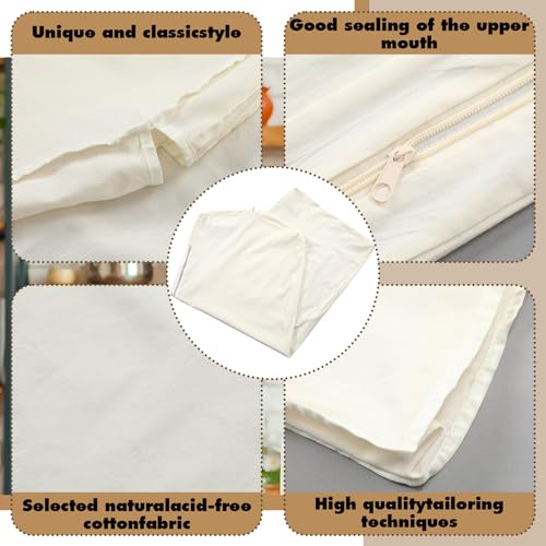 Aliceset 3 Pack Pure Cotton Garment Storage Bag for Hanging Clothes 24 x 61 Inch Breathable Garment Cover Canvas Suit Bags for Closet Storage Short Dresses Suits Gowns - size: 24 x 61 Inch