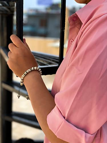 Handmade Tibetan Medicine Wrist Mala Bracelet – Buddhist Meditation Prayer Beads Healing Mala - style: white medicine bracelet