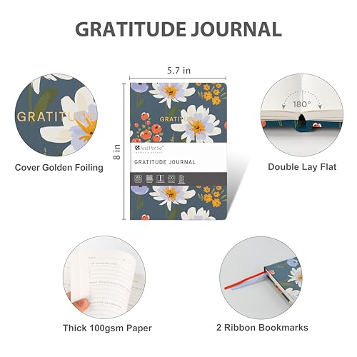 And Per Se Gratitude Journal for Women – 5 Minute Daily Practice with Prompts & Quotes – Undated Mindfulness & Happiness Notebook (Garden Flowers) - color: d.Garden Flowers
