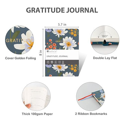 And Per Se Gratitude Journal for Women – 5 Minute Daily Practice with Prompts & Quotes – Undated Mindfulness & Happiness Notebook (Garden Flowers) - color: d.Garden Flowers