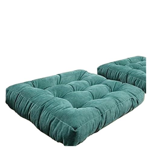 Thick Floor Seating, Floor Square Tufted Meditation Cushion Cotton Linen Multicolor Multiple Sizes for Adults(Water Blue,53x53cm) - color: Water Blue, size: 53x53cm