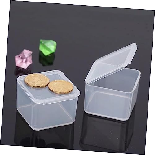 LIFKOME 50pcs Transparent Plastic Storage Box Mini Organizer for Crafts Tools and Medicine Durable Material for Easy Identification and Convenient Use