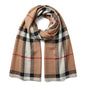 Soft Silky Pashmina Shawl Wrap for Women,Lightweight Spring, Elegant Wrap for Spring Wedding & Travel - color: Coffee Grid