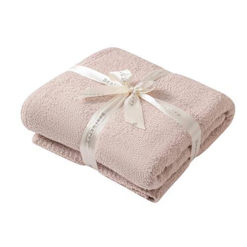 bearberry Super Soft Fluffy Throw Blanket Lightweight Cozy Warm Bed Blankets for Couch Bed Sofa All Season (Beige, 60”x80”) - color: Beige, size: Twin(60″x80″)