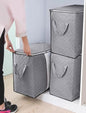 2-Pack Storage Bags with Sturdy Zipper, Storage Containers for Clothes, Comforters, Blanket, Bedding, Foldable Organizer with Reinforced Handle, Clear Window, Gray