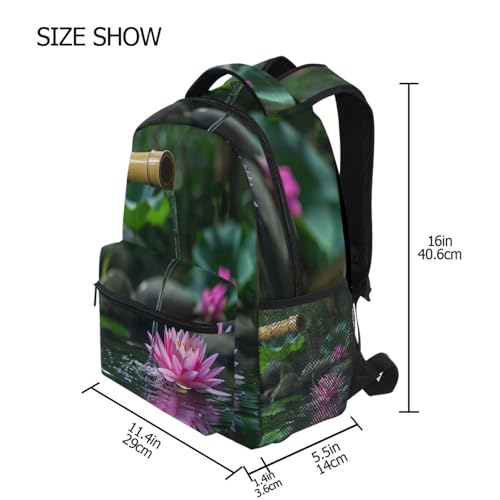 Meditation Relaxation Pattern Backpack Laptop Backpack Casual Daypack with Name Tag for Men Women, Fits 15" Laptop