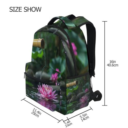 Meditation Relaxation Pattern Backpack Laptop Backpack Casual Daypack with Name Tag for Men Women, Fits 15" Laptop