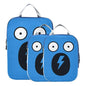 Reusable 3 Set Packing Travel Bags Polyester Closet Organizer Storage, Lightning Shocked Look (3 Set) - color: Lightning Shocked Look