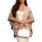 LEO'VASE 2025 Fall Fashion Must Haves Classic Stripes Shawl Wraps for Women - Winter Clothing Essential - size: Medium
