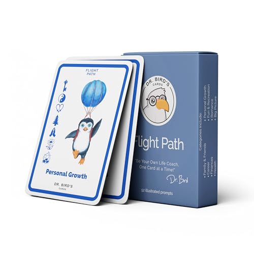 Dr. Bird's Cards – Flight Path: Authentic Relating Deck | Your Self-Help Companion for Growth, Mindfulness & Self-Love | Great for Journaling, Meditation & Therapy