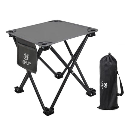 Opliy Camping Stool, Folding Small Chair Portable Camp Stool for Camping Fishing Hiking Gardening and Beach, Camping Seat with Carry Bag (Gray) - color: Grey