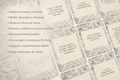 Isaac Liev Money Affirmations Cards - Motivational Daily Affirmation for Men Women, Manifestation Abundance Wealth Mindset Manifesting Card - Blessings Cards - Gift for Work, Office, Boss - style: Money Affirmation