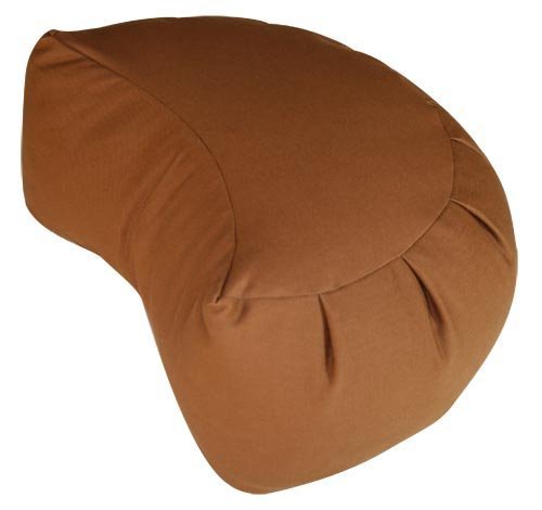 Kapok Crescent Zafu Meditation Cushion, Cinnamon - color: Cinnamon