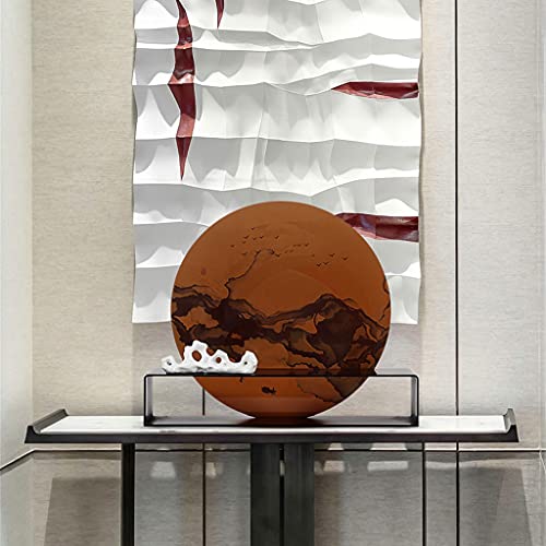 Table Desktop Decor New Chinese Ink Zen Round Decoration Home Living Room Desktop Decoration Office Desktop Decoration Decoration Statue Ornament