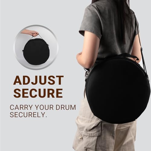12 Inch Professional Ocean Wave Drum - Goatskin Drum with Steel Beads, Natural Sound Instrument for Meditation Relaxation Yoga, Includes Carry Bag(12in) - size: 12in