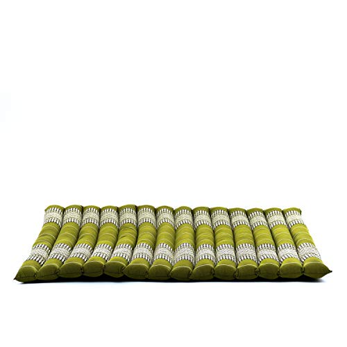 Leewadee Zabuton Seating Cushion – Square Floor Seat for Meditation Exercises, Light Yoga Mat Filled with Kapok - color: Sf17 - Green