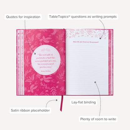 TableTopics Gratitude Prompted Journal - Reflection Notebook with Questions, Quotes, & Explorations for Wellness, Being Grateful, & More Positive Self Care Journal for Women - style: Gratitude