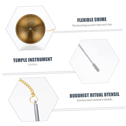 Telescopic Chime for Meditation and Rituals Flexible Buddha Utensil for Temple Use Lightweight Dharma Tool for Ceremonies Simple and Practical Design for Chanting