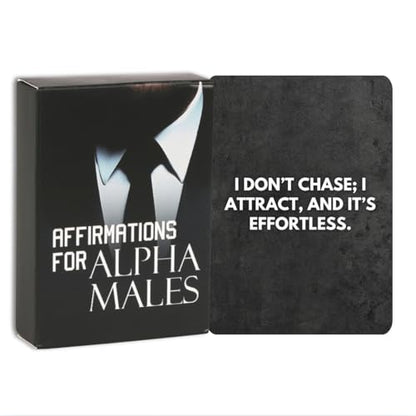 Daily Positive Affirmations for Men 50 Power Cards Mantras for Confidence, Discipline & Dominance Manifest Your Inner Leader, Attract Success Motivational & Inspirational, Birthday Gift for Him - style: Alphamale Affirmation