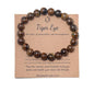 Pingyongchang Stress Relief Anxiety Yoga Bracelet,Crystal Stone Mantra Bracelets for Women Natural Beaded birthday Gifts Inspirational Bracelet for Men - color: Tiger Eye