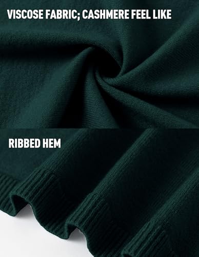 PULI Women's Versatile Knitted Shawls Scarf Poncho Sweater with Buttons Lightweight Spring Summer Fall Wraps - color: A-emerald Green