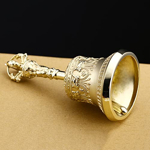 Tibetan Hand Bell,Tibetan Buddhist Meditation Bell The Bell Is Engraved With A Vivid And Engaging Design And Is Used As An Invocation Bell For Buddhist Ritual Meditation Prayers