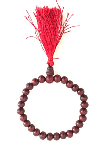 OMA Rudraksha Bracelet Spiritual Healing Stretch Bracelet to Regulate Blood Pressure and Body Fat BRAND - style: Rosewood
