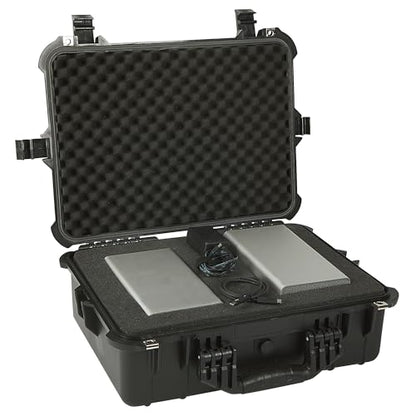 Strongway 20in. Plastic Waterproof Storage Case With Foam, Ammo Box, Fit Use of Drones,Camera,Equipments,Pistols, (Black) - color: Black