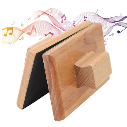 1 Pair Musical Sand Block Beech Wood Sandpaper Musical Block Enhanced Sense of Rhythmic for Playing Performance 3.94x2.36 in