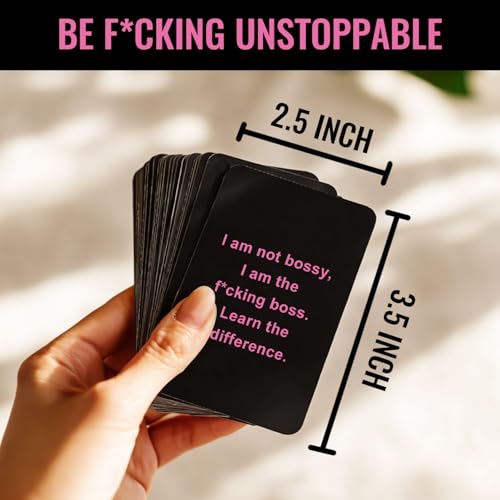 Badass Affirmation Cards - 100 Daily Motivational Birthday Gifts for Women, Affirmations Cards for Her, Best Friend, Sister, Daughter, Mom and More.