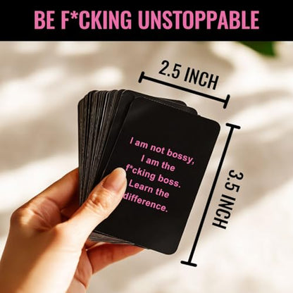 Badass Affirmation Cards - 100 Daily Motivational Birthday Gifts for Women, Affirmations Cards for Her, Best Friend, Sister, Daughter, Mom and More.