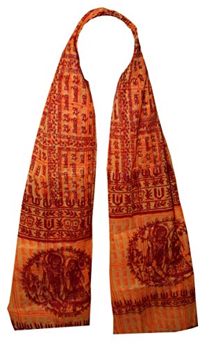 Odishabazaar Large Meditation Scarf Wrap Yoga Prayer Shawl - Hare Rama Hare Krishna(52x33 inch)