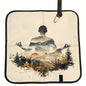 Yoga Meditation (6) Print Folding Seat Pad, Portable Camping Seat Cushion for Outdoor