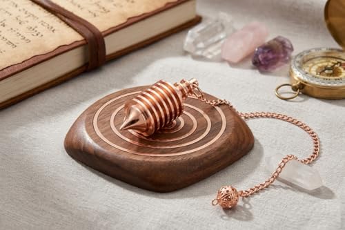7 Ring Copper Cone Pendulum for Reiki Healing, Dowsing & Chakra Balancing – Divination & Meditation Tool for Energy Cleansing - color: 7 Ring Copper Metal Pendulum