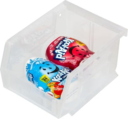 Akro-Mils 30210 AkroBins Plastic Storage Bins, Space-Saving Stackable Bins for Garage, Pantry, Craft Organization, 5" x 4" x 3", Clear, 24-Pack - color: Clear