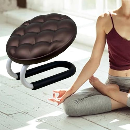 Kneeling Meditation Stool, Prayer Bench Versatile Gift Ergonomic Chair Comfortable Seat for Home Yoga Praying Adults Kneeler - color: Brown