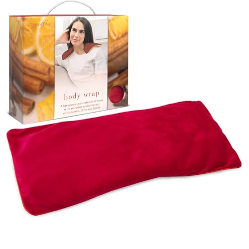 DreamTime Aromatherapy Body Wrap, Heat Therapy for Sore Muscles, Soothing Stress Relief, Soothing for Whole Body, Weighted Heating Pad, Herbal Cinnamon and Clove Scent